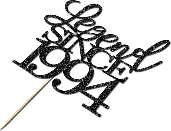 Black_Legend_Since_1994_Cake_Topper_|_Black_Color_Glitter_Cake_Topper_|_Glitter_Cake_Decoration_|_B'Day_Celebration/Black_Color