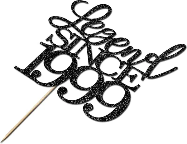 Black_Legend_Since_1999_Cake_Topper_|_Black_Color_Glitter_Cake_Topper_|_Glitter_Cake_Decoration_|_B'Day_Celebration/Black_Color