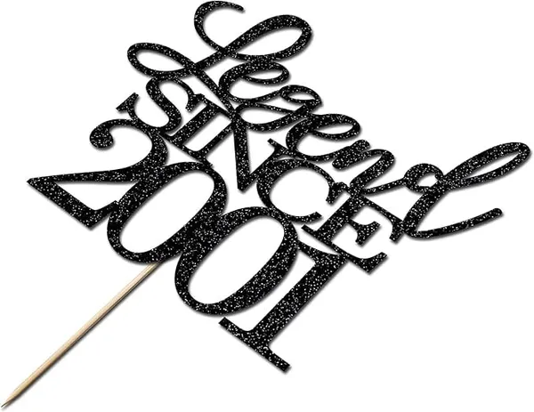 Black_Legend_Since_2001_Cake_Topper_|_Black_Color_Glitter_Cake_Topper_|_Glitter_Cake_Decoration_|_B'Day_Celebration/Black_Color