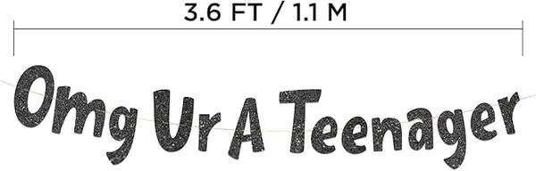 Black_Omg_Ur_A_Teenager_Banner_|_13Th_Birthday_Party_Black_Glitter_Banner_|_Party_Decorations_And_Supplies_|_Official_Teen_Celebration_Decor_|_Pre-Assembled,_No_Diy_Needed