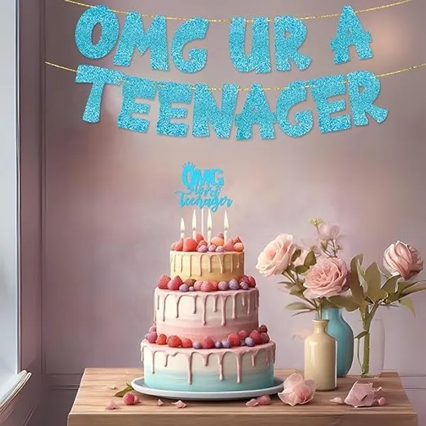 Blue_Omg_Ur_A_Teenager_Banner_&_Cake_Topper_Combo_|_13Th_Birthday_Party_Blue_Glitter_|_Party_Decorations_And_Supplies_|_Official_Teen_Celebration_Decor_|_Pre-Assembled,_No_Diy_Needed