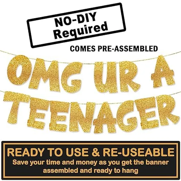 Gold_Omg_Ur_A_Teenager_Banner_|_13Th_Birthday_Party_Golden_Glitter_Banner_|_Party_Decorations_And_Supplies_|_Official_Teen_Celebration_Decor_|_Pre-Assembled,_No_Diy_Needed
