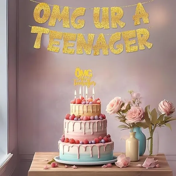 Gold_Omg_Ur_A_Teenager_Banner_&_Cake_Topper_Combo_|_13Th_Birthday_Party_Golden_Glitter_|_Party_Decorations_And_Supplies_|_Official_Teen_Celebration_Decor_|_Pre-Assembled,_No_Diy_Needed