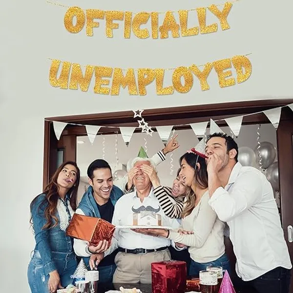 Gold_Officially_Unemployed_Banner_|_Gold_Glitter_Graduation_Party_Decoration_For_Girls_And_Boys_|_Retirement_Celebration_Décor_For_Office_Work_Party_Supplies_|_Pre-Assembled,_No_Diy_Needed