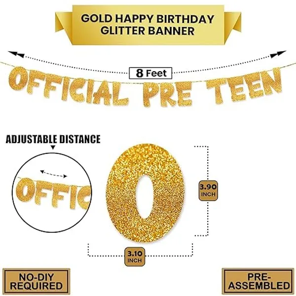 Gold_Official_Pre_Teen_Banner_|_12Th_Birthday_Party_Golden_Glitter_|_Party_Decorations_And_Supplies_|_Official_Pre-Teen_Celebration_Banner_Decorations_For_Girls_&_Boys