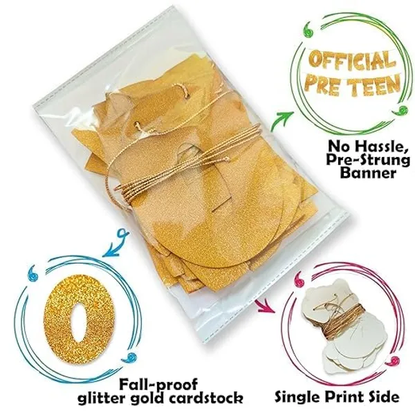 Gold_Official_Pre_Teen_Banner_|_12Th_Birthday_Party_Golden_Glitter_|_Party_Decorations_And_Supplies_|_Official_Pre-Teen_Celebration_Banner_Decorations_For_Girls_&_Boys