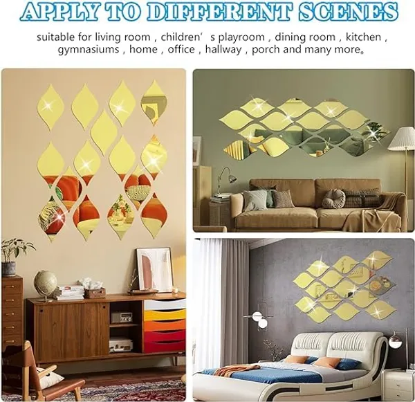 Silver_15Pcs_Teardrop_Mirror_Wall_Decor_|_3D_Acrylic_Mirror_Wall_Art_|_Removable_And_Self_Adhesive_Decorative_Mirror_Stickers_|_Wall_Decals_For_Home_Decor/Silver