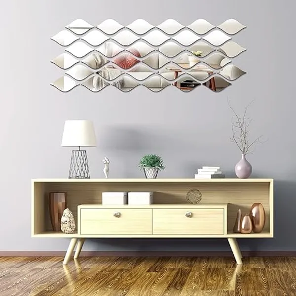 Silver_15_Pcs_Teardrop_Mirror_Wall_Decor_|_3D_Acrylic_Mirror_Wall_Art_|_Removable_And_Self_Adhesive_Decorative_Mirror_Stickers_|_Wall_Decals_For_Home_Decor/Silver