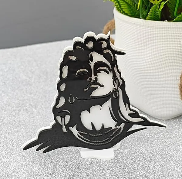 Multicollor_Acrylic_Adiyogi_Shiva_Statue_|_Adiyogi_Mahadev_Statue_On_A_Stand_|_For_Home/Car_Dashboard_Idol/Gift_Item/Wall_Decor/Table_Decor/Festive_Decor_|_5Mm_Thick/Glossy_Black