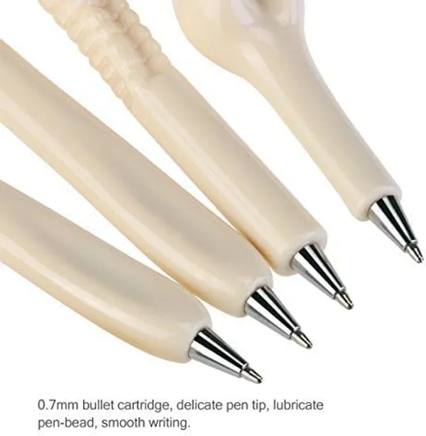 Multicollor_Ballpoint_Pen_|_Bone_Shape_Black_Ink_Ball_Pen_|_Skeleton_Design_Pens_|_Smooth_Writing_|_Stationary_Item_|_Pack_Of_5