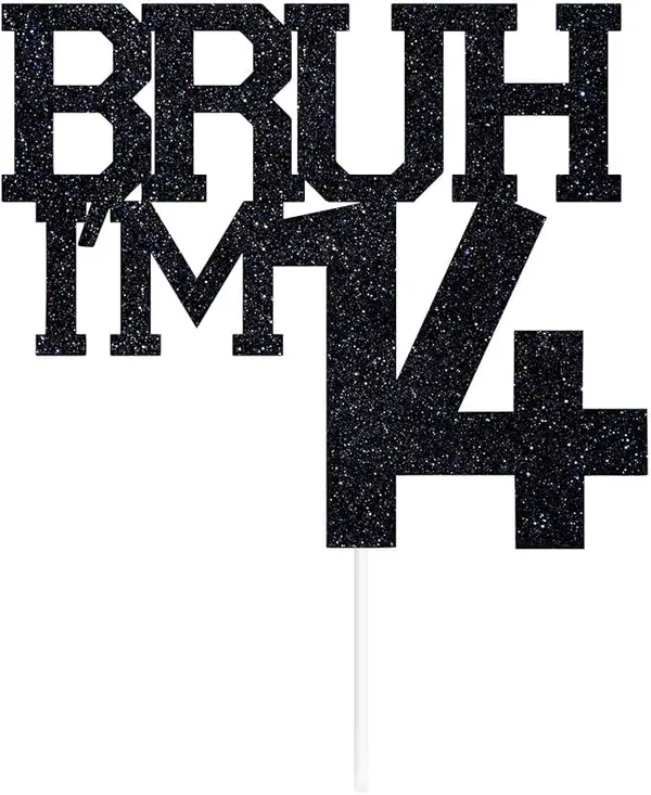 Black_Bruh_I'M_14_Black_Glitter_Cake_Topper_|_Happy_14Th_Born_Day_|_It'S_My_14Th_Birthday_|_Cool_Party_Decoration_For_Kids