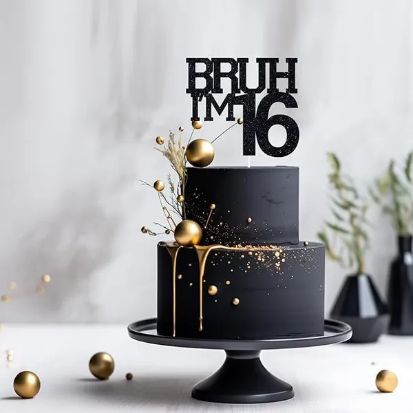 Black_Bruh_I'M_16_Black_Glitter_Cake_Topper_|_Happy_16Th_Born_Day_|_It'S_My_16Th_Birthday_|_Cool_Party_Decoration_For_Kids