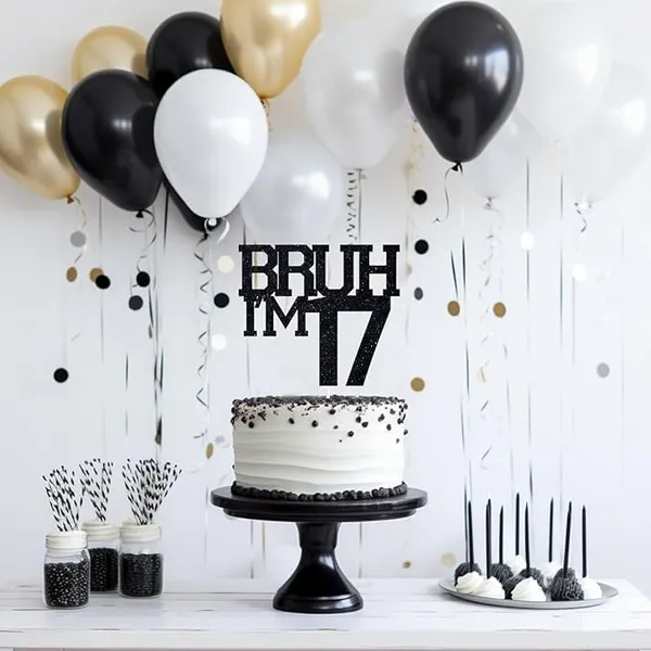 Black_Bruh_I'M_17_Black_Glitter_Cake_Topper_|_Happy_17Th_Born_Day_|_It'S_My_17Th_Birthday_|_Cool_Party_Decoration_For_Kids