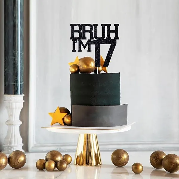 Black_Bruh_I'M_17_Black_Glitter_Cake_Topper_|_Happy_17Th_Born_Day_|_It'S_My_17Th_Birthday_|_Cool_Party_Decoration_For_Kids