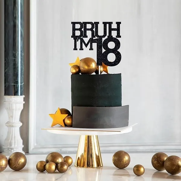 Black_Bruh_I'M_18_Black_Glitter_Cake_Topper_|_Happy_18Th_Born_Day_|_It'S_My_18Th_Birthday_|_Cool_Party_Decoration_For_Kids