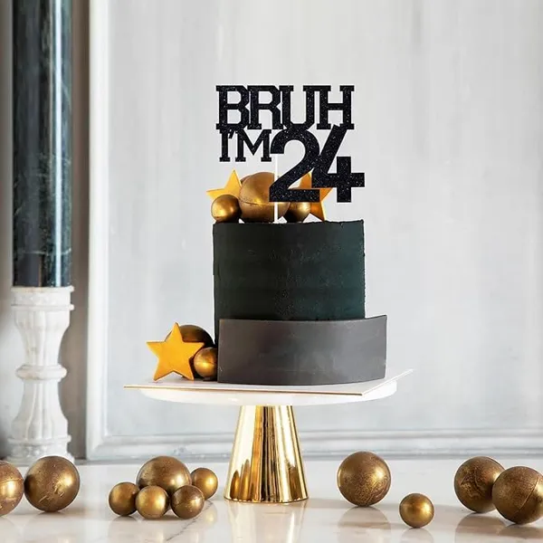 Black_Bruh_I'M_24_Black_Glitter_Cake_Topper_|_Happy_24Th_Born_Day_|_It'S_My_24Th_Birthday_|_Cool_Party_Decoration_For_Kids