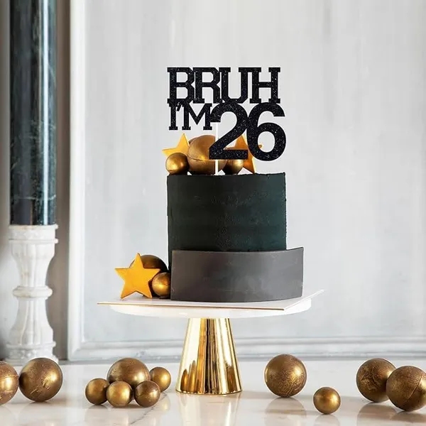 Black_Bruh_I'M_26_Black_Glitter_Cake_Topper_|_Happy_26Th_Born_Day_|_It'S_My_26Th_Birthday_|_Cool_Party_Decoration_For_Kids