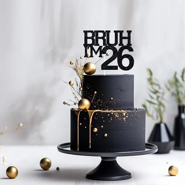 Black_Bruh_I'M_26_Black_Glitter_Cake_Topper_|_Happy_26Th_Born_Day_|_It'S_My_26Th_Birthday_|_Cool_Party_Decoration_For_Kids