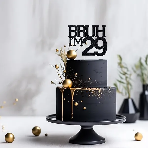 Black_Bruh_I'M_29_Black_Glitter_Cake_Topper_|_Happy_29Th_Born_Day_|_It'S_My_29Th_Birthday_|_Cool_Party_Decoration_For_Kids
