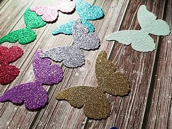 Multi_50_Pieces_Glitter_Butterfly_Cutout_|_Butterfly_Shape_Paper_Die_Cuts_|_For_Decoration/Card_Making/Diy_Projects/Party_Supplies_|_Black_Color