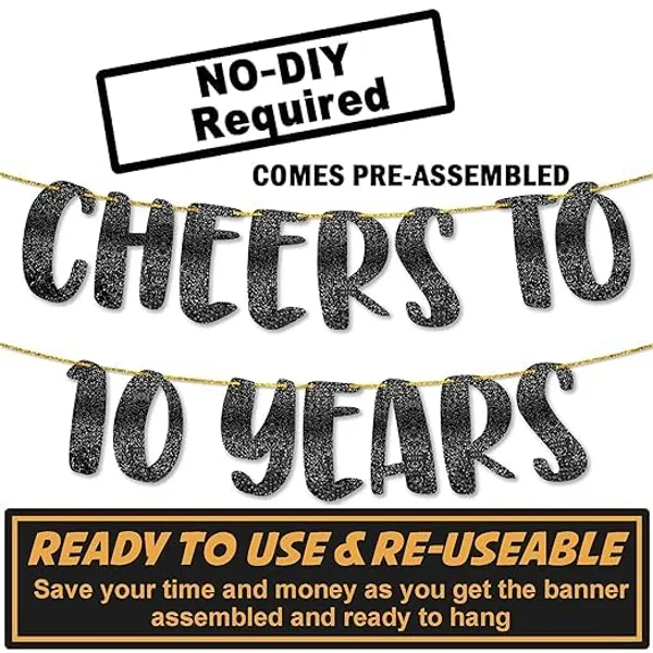 Black_Cheers_To_10_Years_Banner_|_10Th_Birthday_Party_Black_Glitter_Banner_|_Party_Decorations_And_Supplies_|_Wedding_Anniversary_Decorations_|_Pre-Strung_|_No_Diy_Required