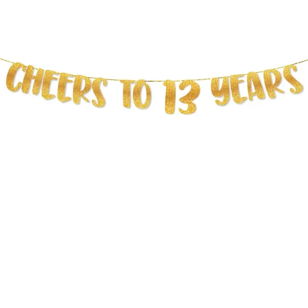 Gold_Cheers_To_13_Years_Banner_|_13Th_Birthday_Party_Golden_Glitter_Banner_|_Party_Decorations_And_Supplies_|_Wedding_Anniversary_Decorations_|_Pre-Strung