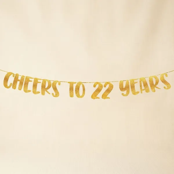 Gold_Cheers_To_22_Years_Banner_|_22Nd_Birthday_Party_Golden_Glitter_Banner_|_Party_Decorations_And_Supplies_|_Wedding_Anniversary_Decorations_|_Pre-Strung