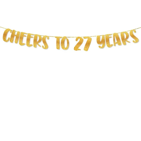 Gold_Cheers_To_27_Years_Banner_|_27Th_Birthday_Party_Golden_Glitter_Banner_|_Party_Decorations_And_Supplies_|_Wedding_Anniversary_Decorations_|_Pre-Strung