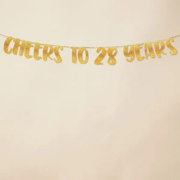 Gold_Cheers_To_28_Years_Banner_|_28Th_Birthday_Party_Golden_Glitter_Banner_|_Party_Decorations_And_Supplies_|_Wedding_Anniversary_Decorations_|_Pre-Strung