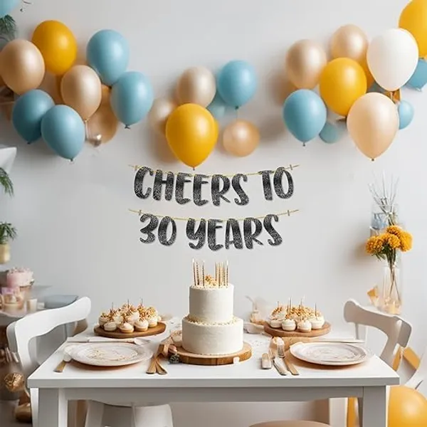 Black_Cheers_To_30_Years_Banner_|_30Th_Birthday_Party_Black_Glitter_Banner_|_Party_Decorations_And_Supplies_|_Wedding_Anniversary_Decorations_|_Pre-Strung_|_No_Diy_Required