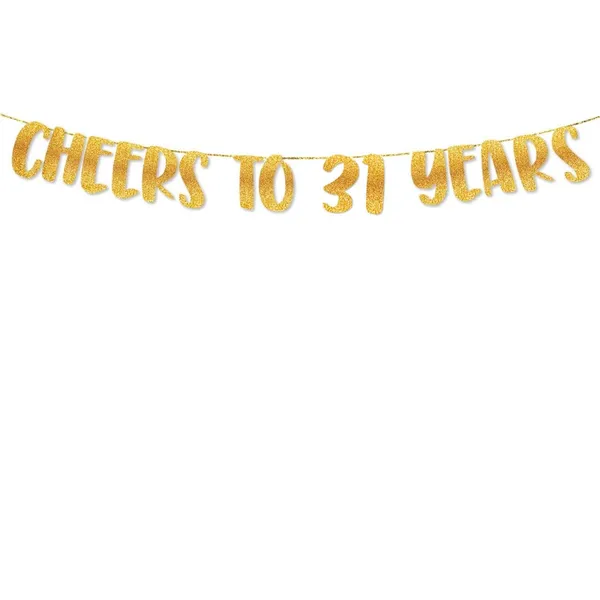 Gold_Cheers_To_31_Years_Banner_|_31St_Birthday_Party_Golden_Glitter_Banner_|_Party_Decorations_And_Supplies_|_Wedding_Anniversary_Decorations_|_Pre-Strung