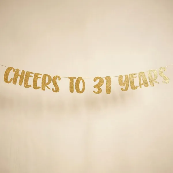 Gold_Cheers_To_31_Years_Banner_|_31St_Birthday_Party_Golden_Glitter_Banner_|_Party_Decorations_And_Supplies_|_Wedding_Anniversary_Decorations_|_Pre-Strung