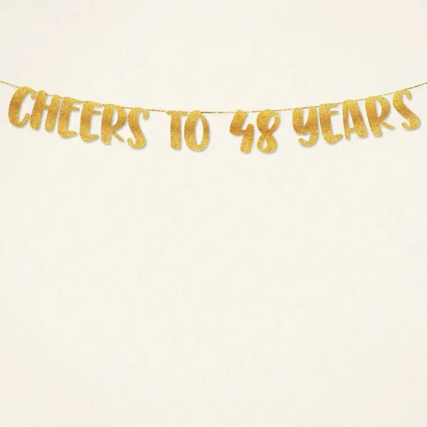 Gold_Cheers_To_48_Years_Banner_|_48Th_Birthday_Party_Golden_Glitter_Banner_|_Party_Decorations_And_Supplies_|_Wedding_Anniversary_Decorations_|_Pre-Strung