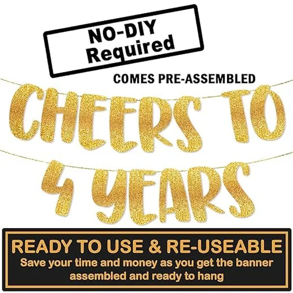 Gold_Cheers_To_4_Years_Banner_|_4Th_Birthday_Party_Golden_Glitter_Banner_|_Party_Decorations_And_Supplies_|_Wedding_Anniversary_Decorations_|_Pre-Strung