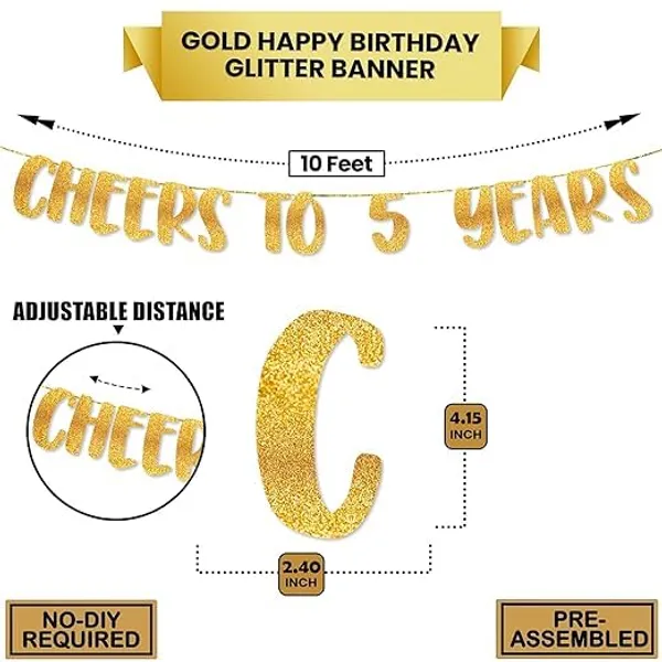 Gold_Cheers_To_5_Years_Banner_|_5Th_Birthday_Party_Golden_Glitter_Banner_|_Party_Decorations_And_Supplies_|_Wedding_Anniversary_Decorations_|_Pre-Strung