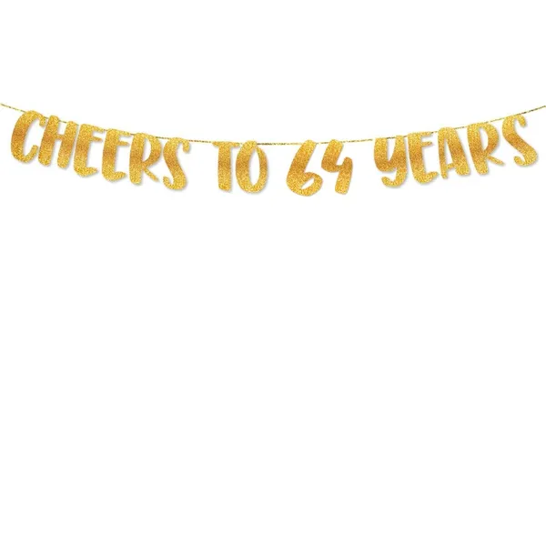 Gold_Cheers_To_64_Years_Banner_|_64Th_Birthday_Party_Golden_Glitter_Banner_|_Party_Decorations_And_Supplies_|_Wedding_Anniversary_Decorations_|_Pre-Strung