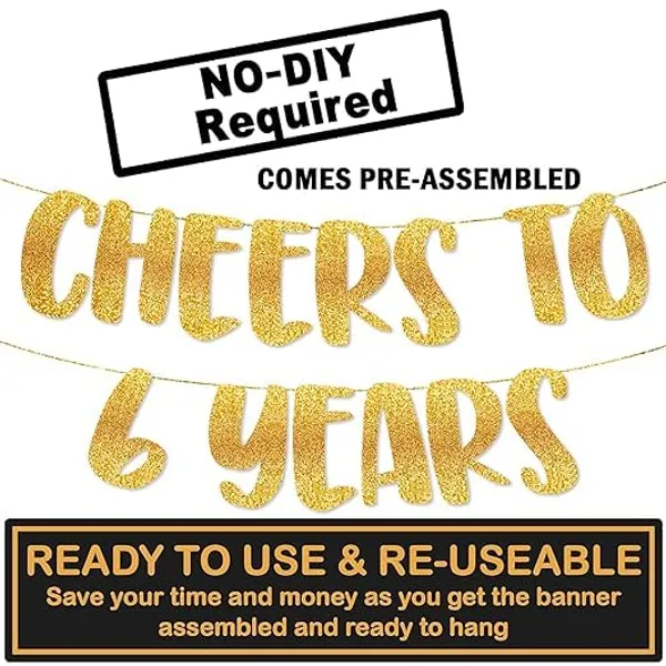 Gold_Cheers_To_6_Years_Banner_|_6Th_Birthday_Party_Golden_Glitter_Banner_|_Party_Decorations_And_Supplies_|_Wedding_Anniversary_Decorations_|_Pre-Strung