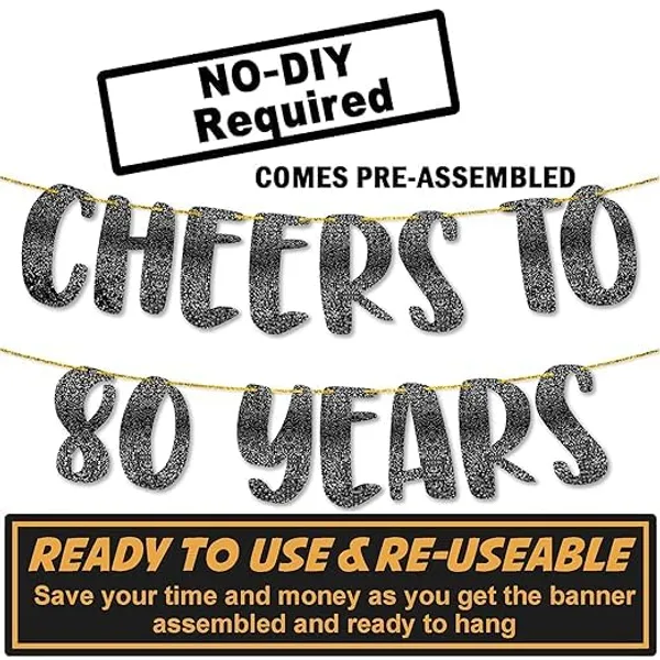 Black_Cheers_To_80_Years_Banner_|_80Th_Birthday_Party_Black_Glitter_Banner_|_Party_Decorations_And_Supplies_|_Wedding_Anniversary_Decorations_|_Pre-Strung_|_No_Diy_Required