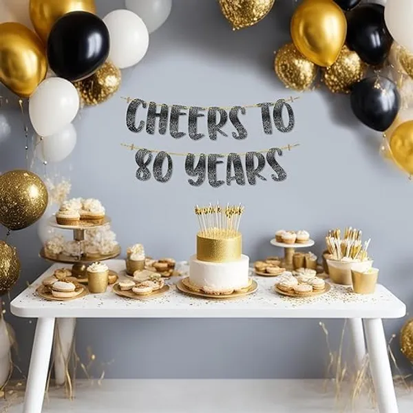 Black_Cheers_To_80_Years_Banner_|_80Th_Birthday_Party_Black_Glitter_Banner_|_Party_Decorations_And_Supplies_|_Wedding_Anniversary_Decorations_|_Pre-Strung_|_No_Diy_Required