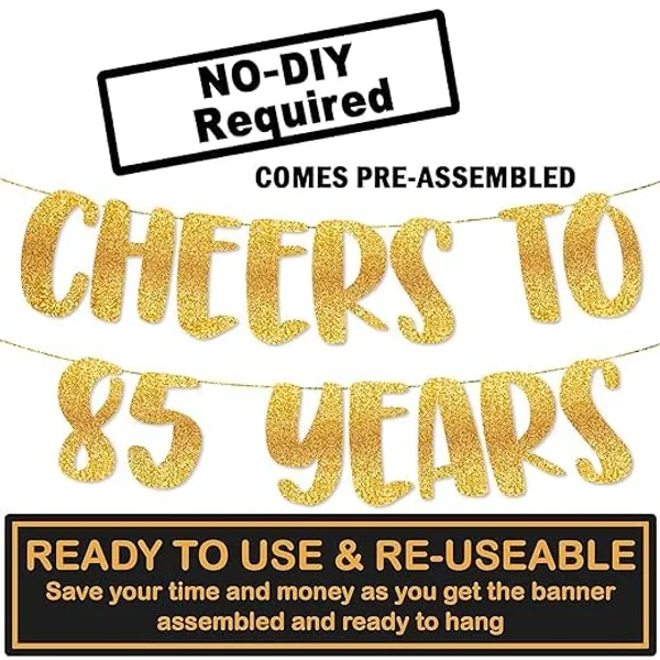 Gold_Cheers_To_85_Years_Banner_|_85Th_Birthday_Party_Golden_Glitter_Banner_|_Party_Decorations_And_Supplies_|_Wedding_Anniversary_Decorations_|_Pre-Strung