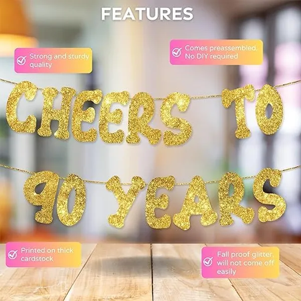 Gold_Cheers_To_90_Years_Banner_|_90Th_Birthday_Party_Golden_Glitter_Banner_|_Party_Decorations_And_Supplies_|_Wedding_Anniversary_Decorations_|_Pre-Strung