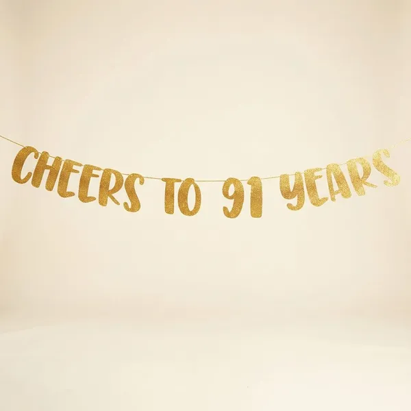Gold_Cheers_To_91_Years_Banner_|_91St_Birthday_Party_Golden_Glitter_Banner_|_Party_Decorations_And_Supplies_|_Wedding_Anniversary_Decorations_|_Pre-Strung