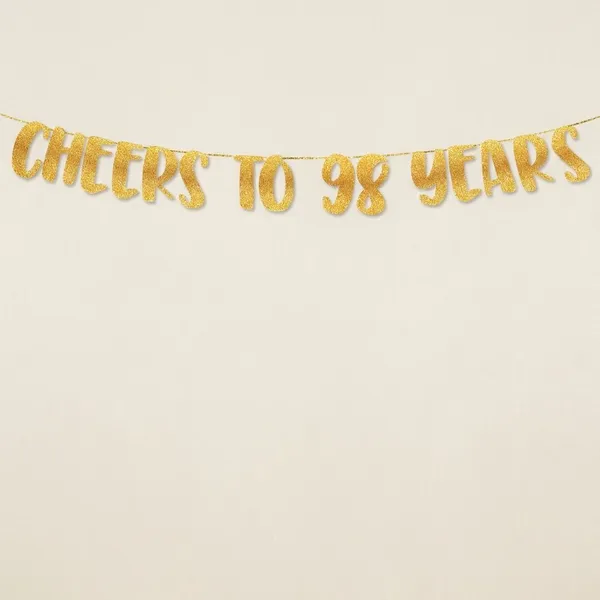 Gold_Cheers_To_98_Years_Banner_|_98Th_Birthday_Party_Golden_Glitter_Banner_|_Party_Decorations_And_Supplies_|_Wedding_Anniversary_Decorations_|_Pre-Strung