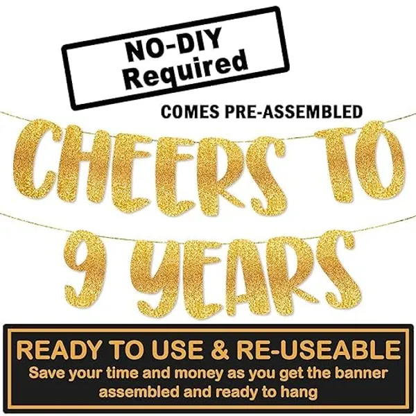Gold_Cheers_To_9_Years_Banner_|_9Th_Birthday_Party_Golden_Glitter_Banner_|_Party_Decorations_And_Supplies_|_Wedding_Anniversary_Decorations_|_Pre-Strung