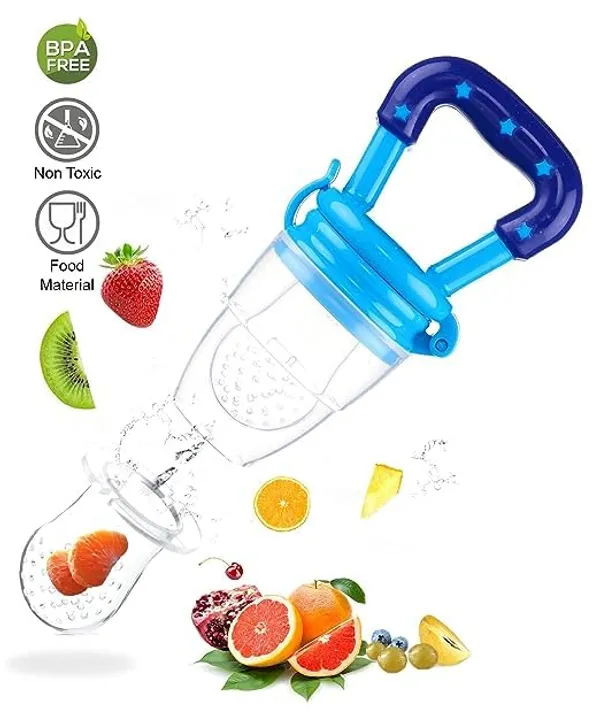 Blue_Combo_Of_Fruit_Feeder_And_Baby_Teething_Toys_|_Fruit_Shaped_Silicone_Baby_Teethers_|_Silicon_Food_&_Fruit_Feeding_Pacifier_For_Toddler_|_Infant_Teethers_Set_|_Combo_Of_2_/_Blue_Color