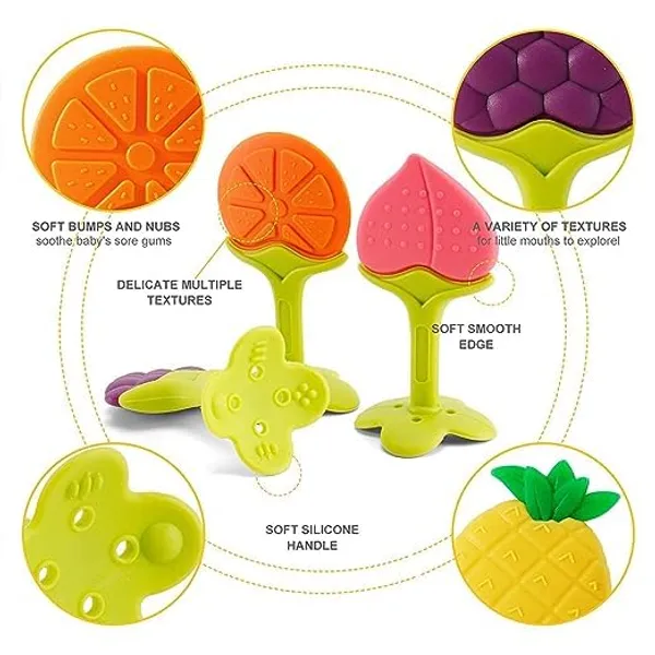 Blue_Combo_Of_Fruit_Feeder_And_Baby_Teething_Toys_|_Fruit_Shaped_Silicone_Baby_Teethers_|_Silicon_Food_&_Fruit_Feeding_Pacifier_For_Toddler_|_Infant_Teethers_Set_|_Combo_Of_2_/_Blue_Color