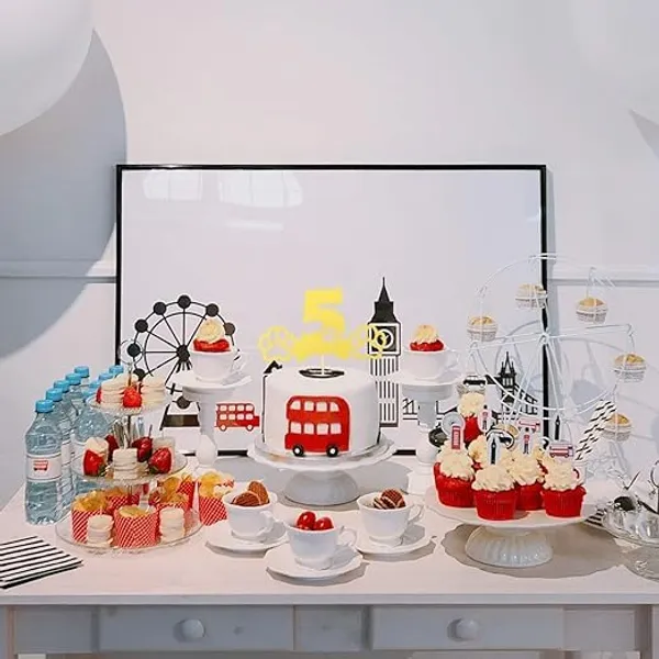 Multicollor_Black_Glitter_Cake_Topper_|_Single-Sided_Dog_Paw_Cake_Topper_For_Fifth_Birthday_|_Cake_Decoration_|_Photo_Booth_Props_|_Smach_Cake_Decoration/Black_Color