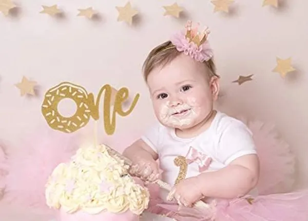 Gold_Donut_One_Cake_Topper_|_Gold_Glitter_Cake_Topper_For_1St_Birthday_|_Baby_Shower_Cake_Topper_|_Smash_Cake_Decoration_|_Photo_Booth_Props_|_Golden