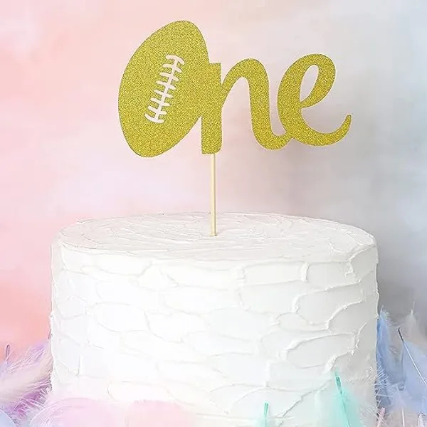 Gold_Football_One_Cake_Topper_|_Glod_Glitter_Cake_Topper_For_1St_Birthday_|_First_Birthday_Party_Decoration_|_Happy_Birthday_Cake_Decoration_|_Golden