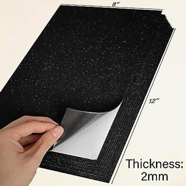 Multicollor_Glitter_Foam_Sheets_|_A4_Size_Self-Adhesive_Sparkle_Eva_Sheets_For_Crafting_|_Thick_And_Shiny_Foam_Sheets_|_For_Children'S_Craft_Activities_Diy_Art_Cutters_|_30_X_20Cm_/_Pack_Of_10_/_Black